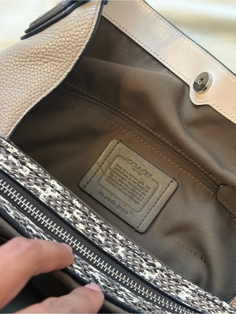 Coach sleek taupe